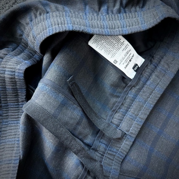 Jack & Jones Premium Men’s Trousers Pants in Charcoal Gray & Navy Blue Check - Picture 12 of 15